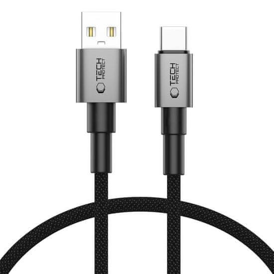 Tech-protect Ultraboost DNA kabel USB / USB-C 15W / 3A 25 cm, siva