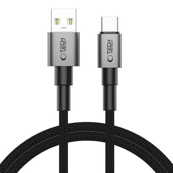 Tech-protect Ultraboost DNA kabel USB / USB-C 15W / 3A 1m, siva