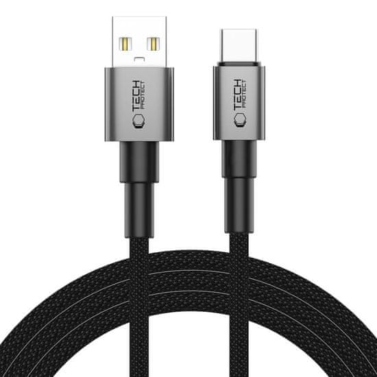 Tech-protect Ultraboost DNA kabel USB / USB-C 15W / 3A 2m, siva