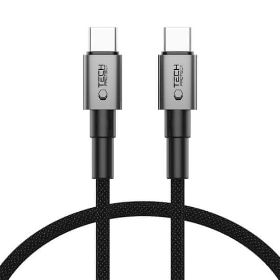 Tech-protect Ultraboost DNA kabel USB-C / USB-C PD 100W / 5A 25 cm, siva