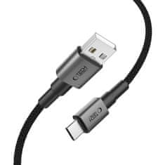 Tech-protect Ultraboost DNA kabel USB / USB-C 15W / 3A 25 cm, siva