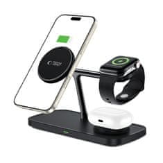 Tech-protect A45 MagSafe brezžični polnilnik za mobitel / Apple Watch / AirPods 15W, črna