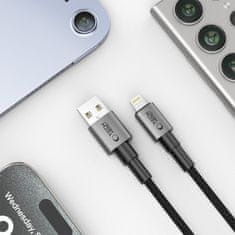 Tech-protect Ultraboost DNA kabel USB / Lightning 15W / 2.4A 1m, siva