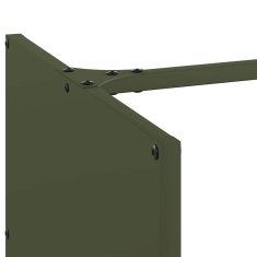 Vidaxl Stojalo za drva olivno zelena 40x40x40 cm hladno valjano jeklo