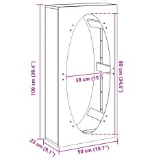 Vidaxl Stojalo za drva olivno zelena 50x23x100 cm hladno valjano jeklo