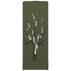 Vidaxl Stojalo za drva olivno zelena 40x30x80 cm hladno valjano jeklo