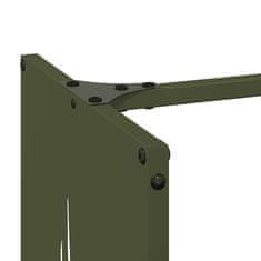 Vidaxl Stojalo za drva olivno zelena 40x30x80 cm hladno valjano jeklo