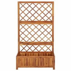 Vidaxl Visoka greda z oporno mrežo 85x38x150 cm trden akacijev les