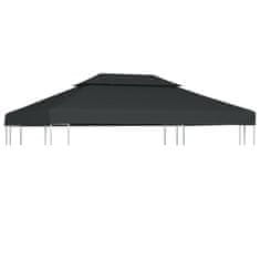 Vidaxl Streha za paviljon 2-delna 310 g/m² 4x3 m antracitna