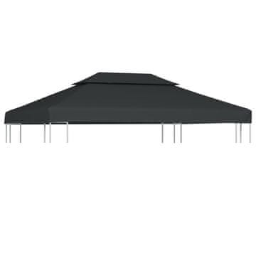 Vidaxl Streha za paviljon 2-delna 310 g/m² 4x3 m antracitna