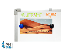 BELA magnetna TABLA 80x100cm AluFrame s priborom WH0810AX