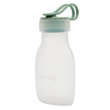 NEW BABY Silikonska steklenica za mleko zelena 15cm