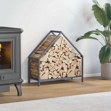 shumee vidaXL Stojalo za drva antracit 60x25x60 cm Hladno valjano jeklo