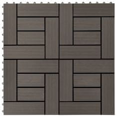Vidaxl Talne plošče 11 kosov WPC 30x30 cm 1 m² rjave barve