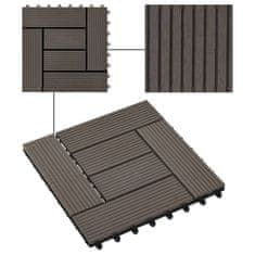 Vidaxl Talne plošče 11 kosov WPC 30x30 cm 1 m² rjave barve