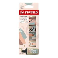 Stabilo Svetlomer BOSS MINI Naturevibes - komplet 6 kosov