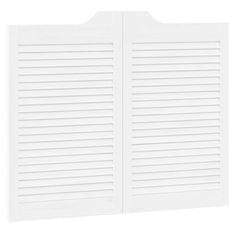 Vidaxl Swing Vrata z odprtinami, 1 par, bela 80x100 cm