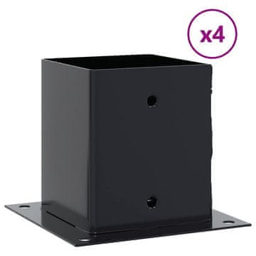 Vidaxl Post Bases Square 4 kosi Antracit 121x121 mm
