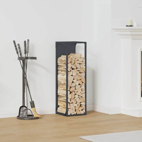 shumee vidaXL Stojalo za drva antracit 25x25x80 cm Hladno valjano jeklo