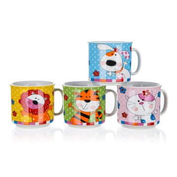 Banquet Otroški lonček ŽIVALI, mešanica dekorjev, komplet 8 kosov