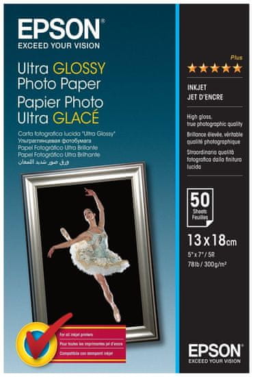 Epson Photo Paper C13S041944/ Ultra Glossy Photo Paper 13x18/ 50 listov