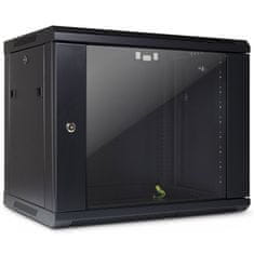 Inter-tech SMA-6409 19" 9U 600x450 črna zidna komunikacijska omara