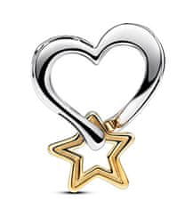 Pandora Dvobarvna perla Zvezdica za srečo in srce Moments 763513C00