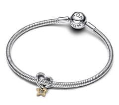 Pandora Dvobarvna perla Zvezdica za srečo in srce Moments 763513C00