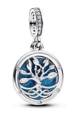 Pandora Dvojni srebrni obesek Moments Infinity Tree 793599C01