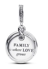 Pandora Dvojni srebrni obesek Moments Infinity Tree 793599C01