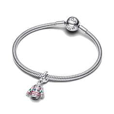 Pandora Srebrni božični pulover z obeskom Moments 793596C01
