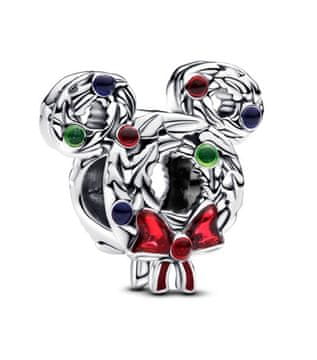 Pandora Srebrna perla božični venec Mickey Mouse Disney 793531C01