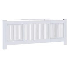 Vidaxl Pokrov za radiator MDF bel 205 cm