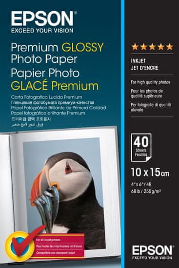 Epson fotografski papir C13S042153/ 10x15 / Premium Glossy/ 40 kosov