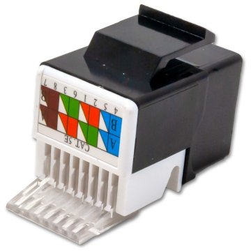 XtendLan Keystone vtičnica RJ45, snap-in, CAT5e, UTP, namestitev brez orodja, črna