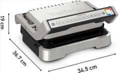 Tefal Optigrill Inox 2v1 kontaktni žar + klešče (GC773D30)