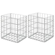 shumee vidaXL Gabionske košare 2 kosi pocinkano jeklo 30x30x40 cm