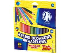 Astra ASTRA Akvarelni barvni svinčniki 24 kosov + čopič, 312110005
