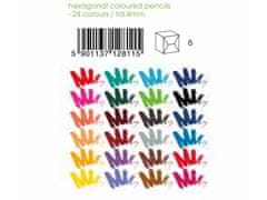 Astra ASTRA Šestkotni barvni svinčniki s črnilom XXL, 24 kosov + svinčnik, 312120004
