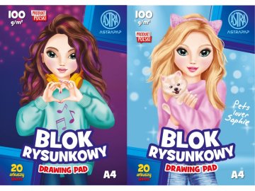 Astra Skicarica / skicirka A4, 20 listov 100g/m2 "Emi&amp;Sofi", 106022013