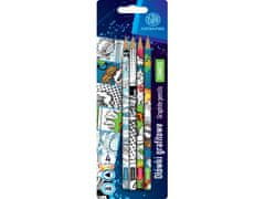 Astra 4 kosi - navaden svinčnik HB AstraPEN Comics, blister, 206023013