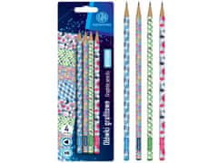 Astra 4 kosi - navaden svinčnik HB AstraPEN Pattern, blister, 206023014