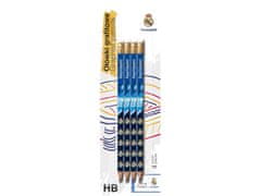 Astra 4 kosi navadnega svinčnika HB z radirko REAL MADRID, blister, 206018001