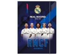 Astra Zložljiv zemljevid s tremi zavihki in elastičnim trakom, A4, REAL MADRID C.F., mešani motivi, 108019005