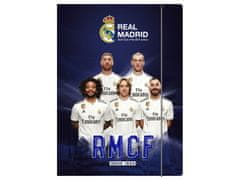 Astra Zložljiv zemljevid s tremi zavihki in elastičnim trakom, A4, REAL MADRID C.F., mešani motivi, 108019005