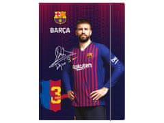 Astra Zgibanka s tremi zavihki in elastičnim trakom, A4, FC BARCELONA, mešanica motivov, 108019001