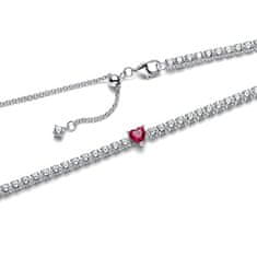 Pandora Teniška srebrna ogrlica Heart Timeless 393549C01-40