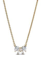 Pandora Pozlačena ogrlica Glittering bow Shine Timeless 363508C01-45