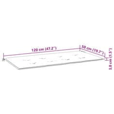 Vidaxl Blazina za vrtno klop siva 120x50x4 cm oxford tkanina