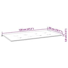 Vidaxl Blazina za vrtno klop zelena 120x50x4 cm oxford tkanina